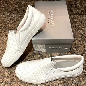 Perry Ellis slip on sz 12 white